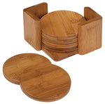 Customizable Bamboo Coaster Set, Round