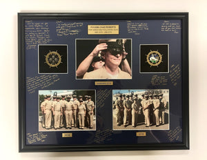 Frame with Signature Photos & Coins