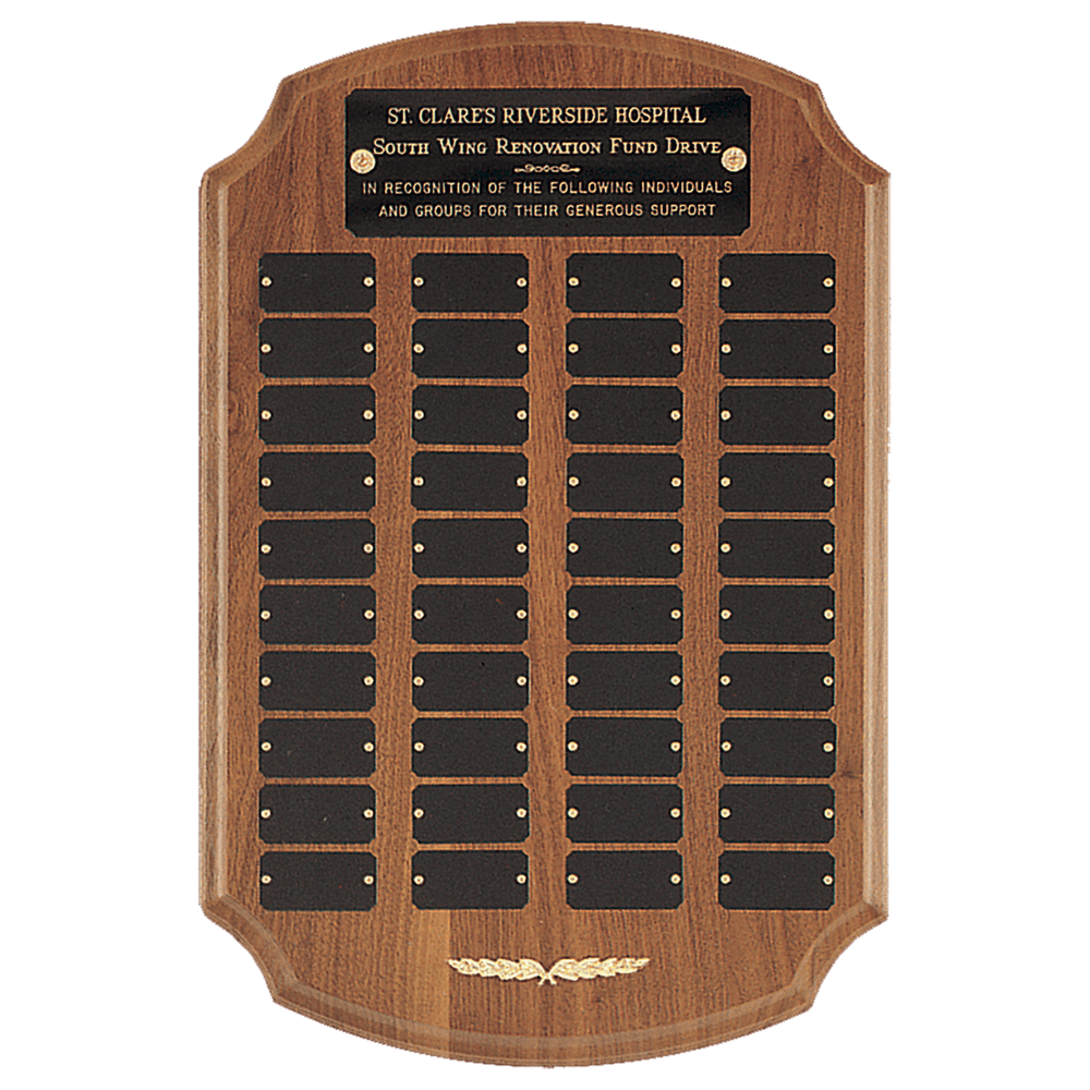 Perpetual Plaque with Black Brass Plates Engraved