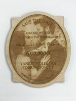 Wooden Save the Date - Photo Engraved