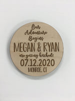 Wooden Save the Date - Coaster