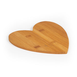 Customizable Heart Shaped Bamboo Cutting Board