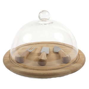 Presentation Cheese Set with Glass Dome