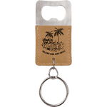 Leatherette Bottle Opener Keychain - Customizable