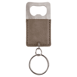 Leatherette Bottle Opener Keychain - Customizable