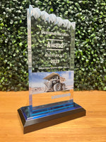 Blue Frosted Acrylic Award