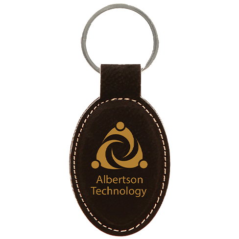 
            
                Load image into Gallery viewer, Leatherette Oval Keychain
            
        