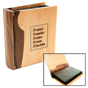 Customizable Two-Toned Wood Photo Album