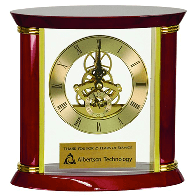 Gold and Rosewood Clock