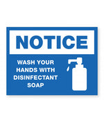 Wash Hands, Disinfectant Ready Made Sign