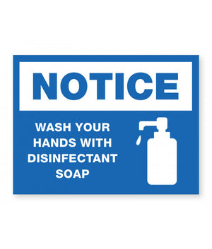 Wash Hands, Disinfectant Ready Made Sign