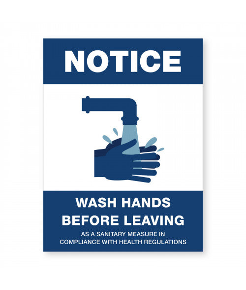 Wash Hands Before Leaving Ready Made Sign